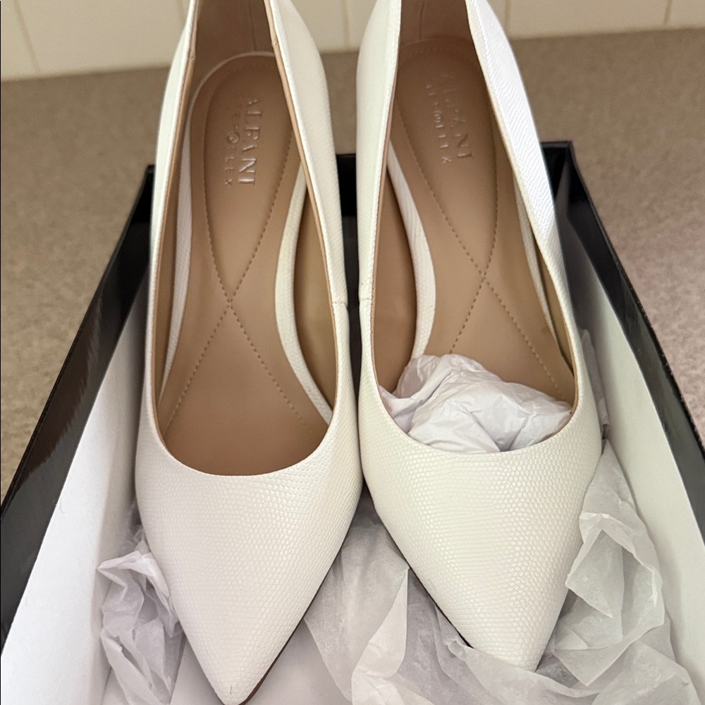 Alfani Classic White Heels